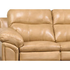 Set Divano, Divanetto e Poltrona Simon in Gel di Pelle Marrone Chiaro Tan
