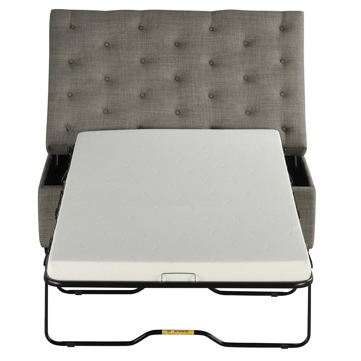 Divano Letto Pieghevole, Pouf da 49.6 con Divano Letto Pieghevole, Pouf Convertibile con Materasso Memory e Design Trapuntato