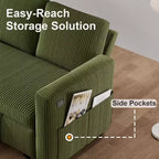 Dyonery Divano Letto Angolare 81, Divano Estraibile a L con Chaise Longue Reversibile con Contenitore, USB, Schienale Reclinabile