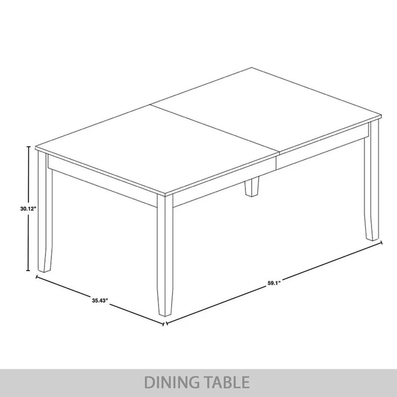 Set da pranzo da 7 pezzi in legno CraftPorch Classic