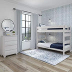 Letto a castello in legno massello stile rustico Plank+Beam per adulti (due letti singoli)