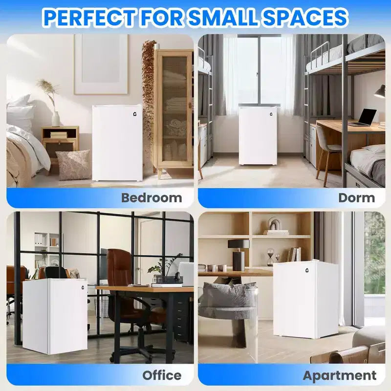 Mini Frigo da 4,5 Piedi Cubi con Congelatore, Frigorifero Compatto con Porta Reversibile, Termostato Regolabile ad Efficienza Energetica, Piccolo Frigo