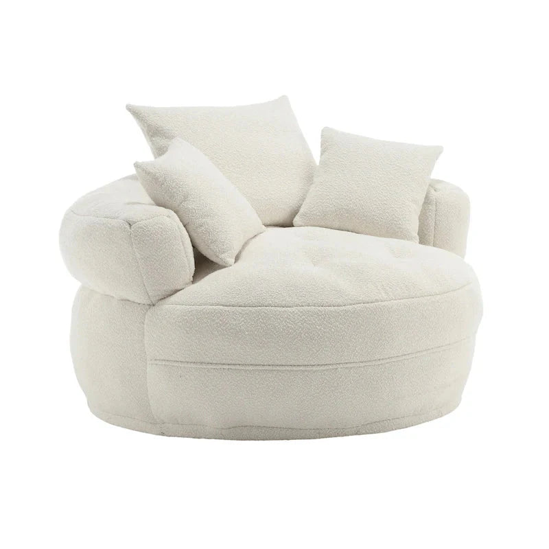 Poltrona Divano Pigro Rotondo – Bianco/Blu/Grigio/Giallo/Arancione/Rosarossa/Blu Scuro/Verde, Posto Singolo e Coppia