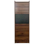 GDFStudio Sinclair Tavolo da studio pieghevole moderno in legno 36 con contenitore
