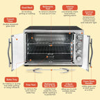 Forno doppio Elite Platinum con girarrosto e convezione