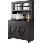 Dispensa da cucina con supporto per microonde, Armadio credenza con buffet e ripiani regolabili, per cucina, sala da pranzo