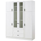 Whisen Dispensa da Cucina Autoportante 71''H, Grande Armadio Contenitore per Sala da Pranzo Credenze con 6 Ante, Ripiani Regolabili