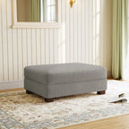 Pouf Ottomano Accento Oversize in Velluto a Coste Moderno