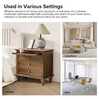 Giorgio 3 - Tavolino con cassetti e prese integrate Set di 2|HULALA HOME