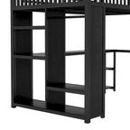 Struttura letto a soppalco full XL con armadio integrato
