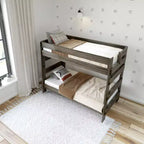 Letto a castello in legno massello stile rustico Plank+Beam per adulti (due letti singoli)
