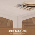 Set da pranzo moderno - Tavolo da 80 + 6 sedie imbottite, struttura in legno massello, capacità del tavolo 180 kg, facile montaggio