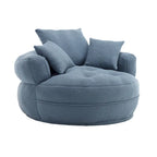 Poltrona Divano Pigro Rotondo – Bianco/Blu/Grigio/Giallo/Arancione/Rosarossa/Blu Scuro/Verde, Posto Singolo e Coppia