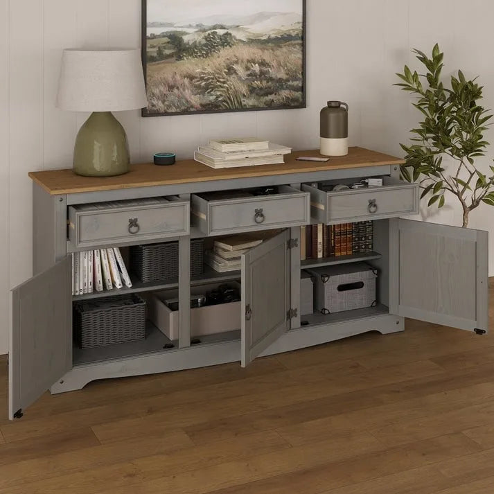 65 Credenza da buffet in legno stile rustico - Collezione Corona