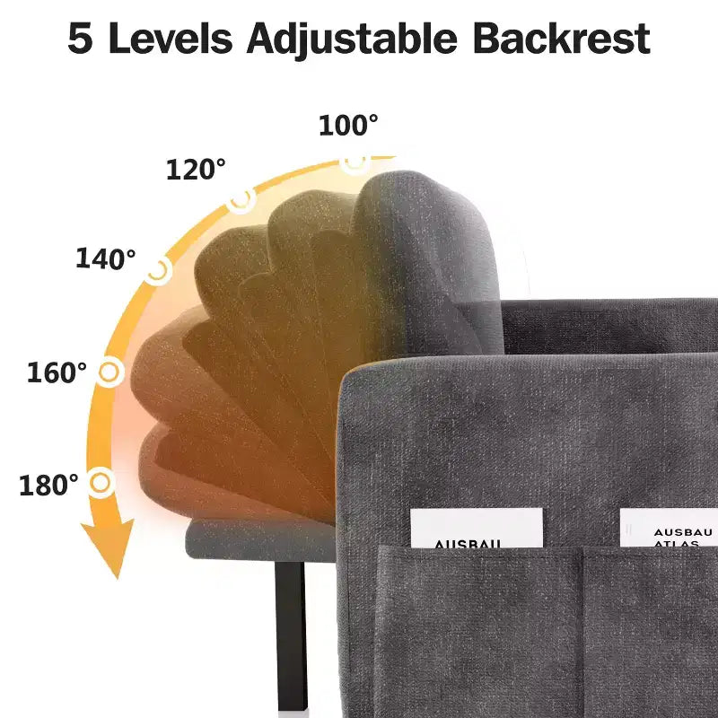 Dyonery Divano Letto Angolare 81, Divano Estraibile a L con Chaise Longue Reversibile con Contenitore, USB, Schienale Reclinabile