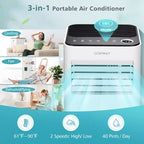 Condizionatore Portatile 3-in-1 Costway 8000 BTU con Ventilatore Deumidificatore e Modalità Sonno