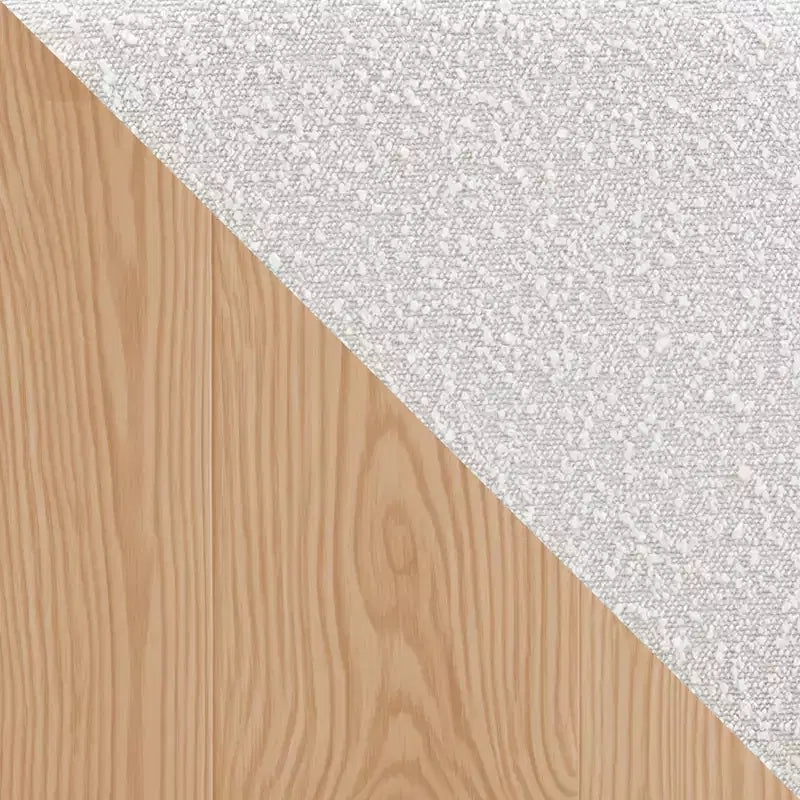 Set di 4 Sgabelli da Bar Senza Braccioli in Bouclé, con Gambe in Metallo Effetto Legno per Cucina, Soggiorno, Ristorante, Caffetteria - Morden Fort