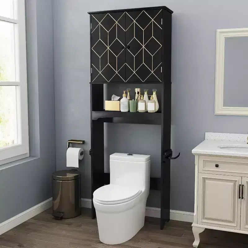 Mobiletto salvaspazio da bagno da posizionare sopra il WC