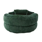 Pouf Divano per Adulti e Bambini, Poltrona Sacco Oversize in Corduroy con 3 Cuscini e Braccioli per Soggiorno e Camera da Letto