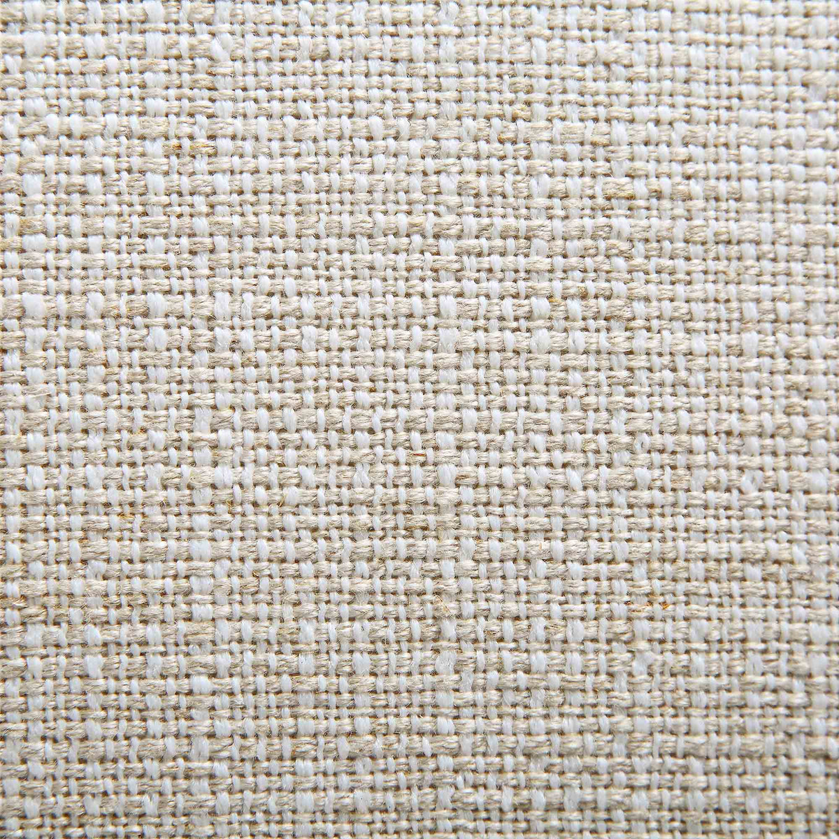Divano curvo a 3 posti con cuscini a sfera, misto lino beige