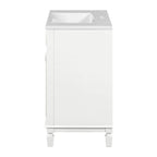 Mobile bagno moderno da 90 cm con lavabo integrato e specchiera, 2 ante e 2 cassetti