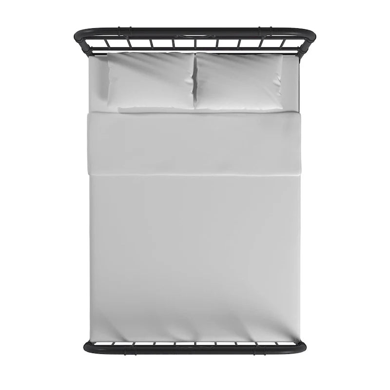 Letto matrimoniale in metallo nero