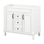 Mobile bagno moderno da 90 cm con lavabo integrato e specchiera, 2 ante e 2 cassetti