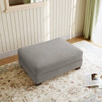 Pouf Ottomano Accento Oversize in Velluto a Coste Moderno