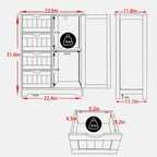 Mobiletto contenitore da bagno VEIKOUS con 4 cassetti