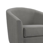 Set di 2 Poltrone Club con Braccioli in Lino a Botte Moderne