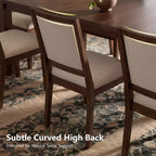 Set da pranzo moderno - Tavolo da 80 + 6 sedie imbottite, struttura in legno massello, capacità del tavolo 180 kg, facile montaggio
