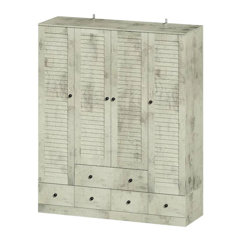 Armadio guardaroba cabina armadio 59W grande armadio indipendente bianco