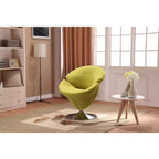 Manhattan Comfort Set di 4 Sedie Girevoli Tulip Arancione/Giallo: Rivestimento in Velluto, Nessun Montaggio Richiesto