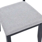 Set di 5 mobili da pranzo in legno massello 47L (1 tavolo + 4 sedie con schienale a doghe)