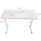SewingRite SewStation 101 Tavolo da Cucito Pieghevole Portatile con Gambe in Acciaio, Bianco - Perfetto per Casa, Ufficio e Attività Commerciali