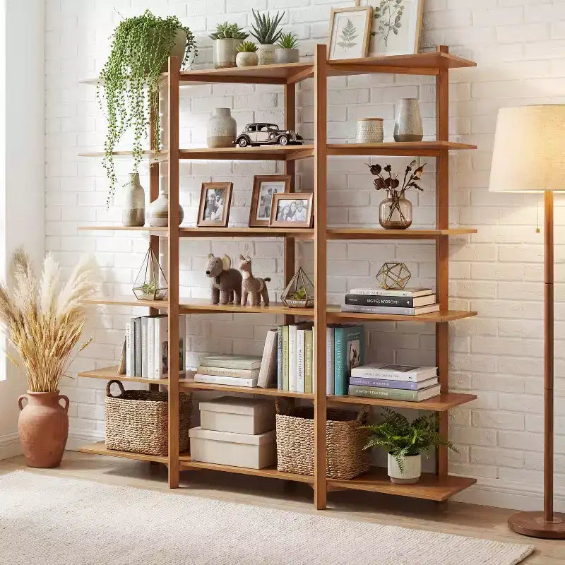 Christopher Knight Home Elliot Scaffale a 6 ripiani aperto in legno moderno