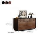 Comò in legno stile Art Déco con intagli geometrici
