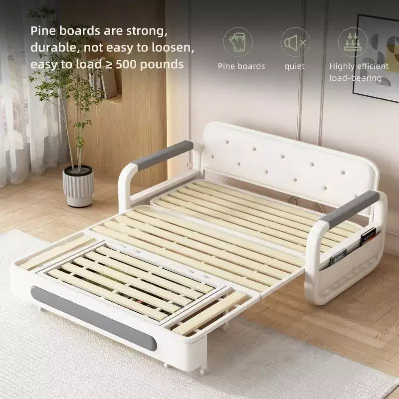 Divano letto Luck Live Modern da 158 cm, multifunzionale con contenitore