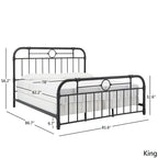 Letto matrimoniale in metallo nero