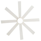 Ventilatore da soffitto nero da 65 pollici a 8 pale con luce LED e telecomando