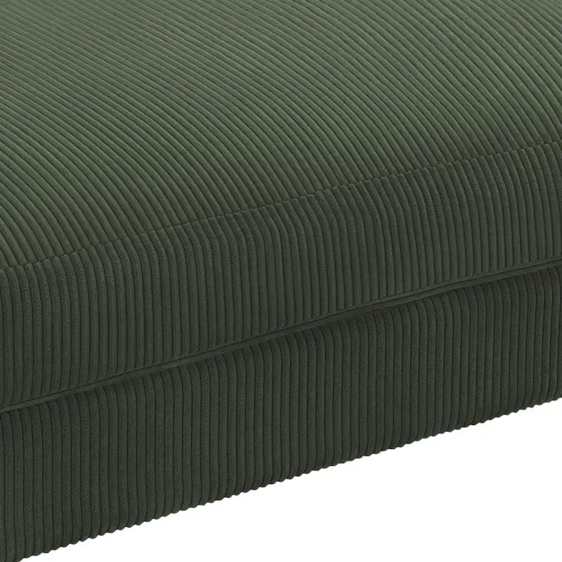 Pouf Ottomano Accento Oversize in Velluto a Coste Moderno