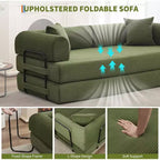 Divano Letto Convertibile 2 in 1, comodo Divano Letto Pieghevole in Corduroy con Seduta Profonda e Braccioli Ampi, Divano Senza Struttura, per Soggiorno, Appartamenti
