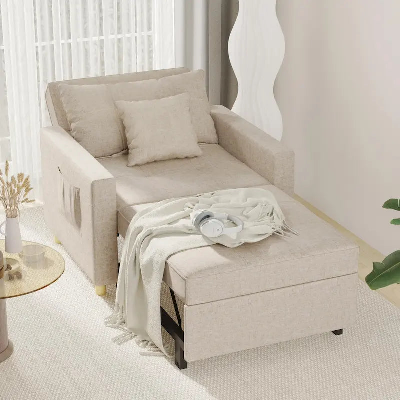 Poltrona Letto Trasformabile Regolabile, 3-in-1, Diversi Colori, Adatta a 1 Persona