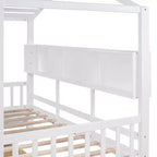 Letto in legno a forma di casa Twin/Full Size con 2 cassetti, letto per bambini con scaffale portaoggetti - ModernLuxe