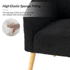 Poltroncine Sheila Modern da 30 W con gambe in legno massello, set da 2, di HULALA HOME
